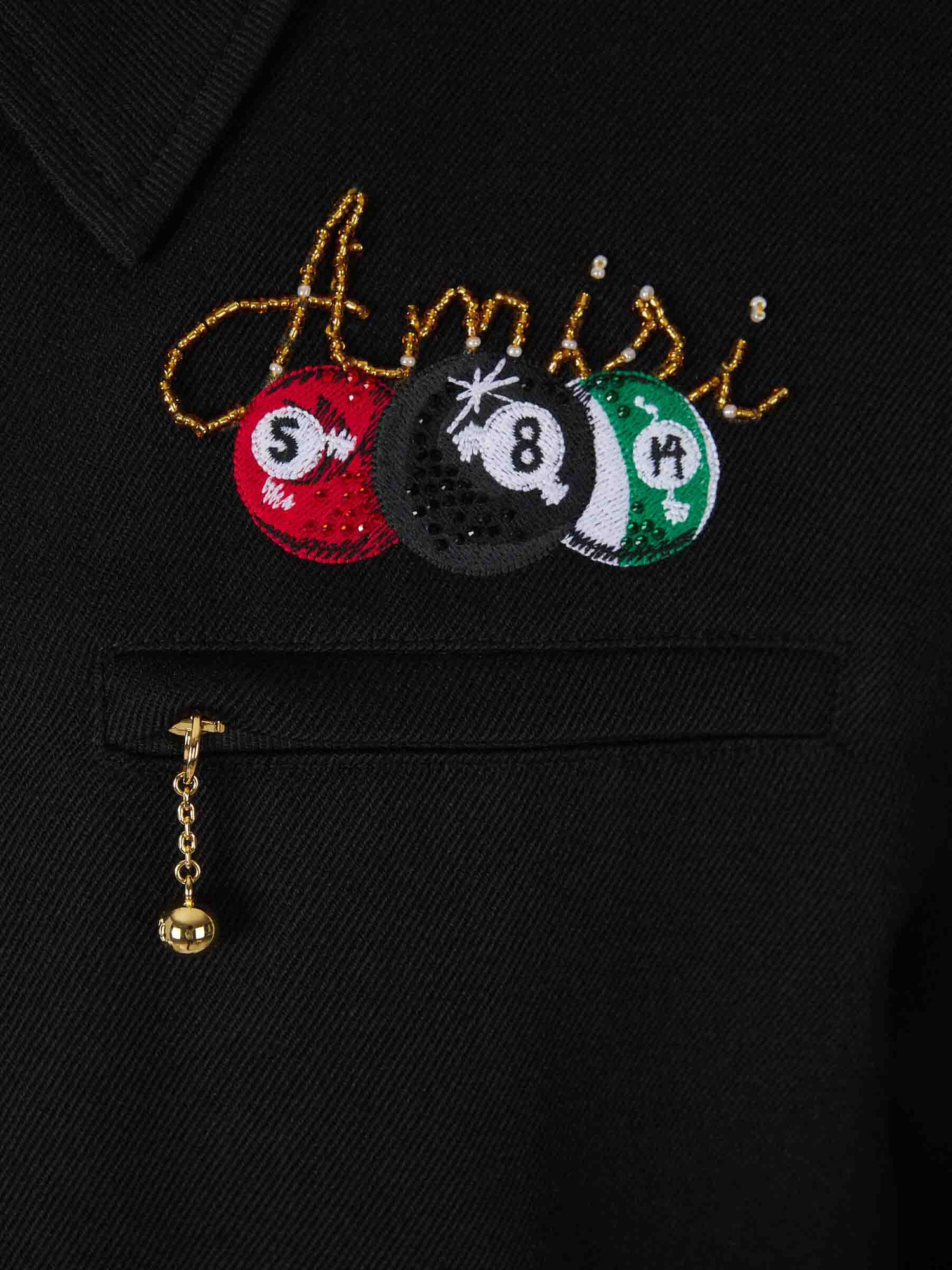 Amiri Hombre Barcelona Cazadora Pool Cue color Negro sku 512-002436 01 - Foto 4