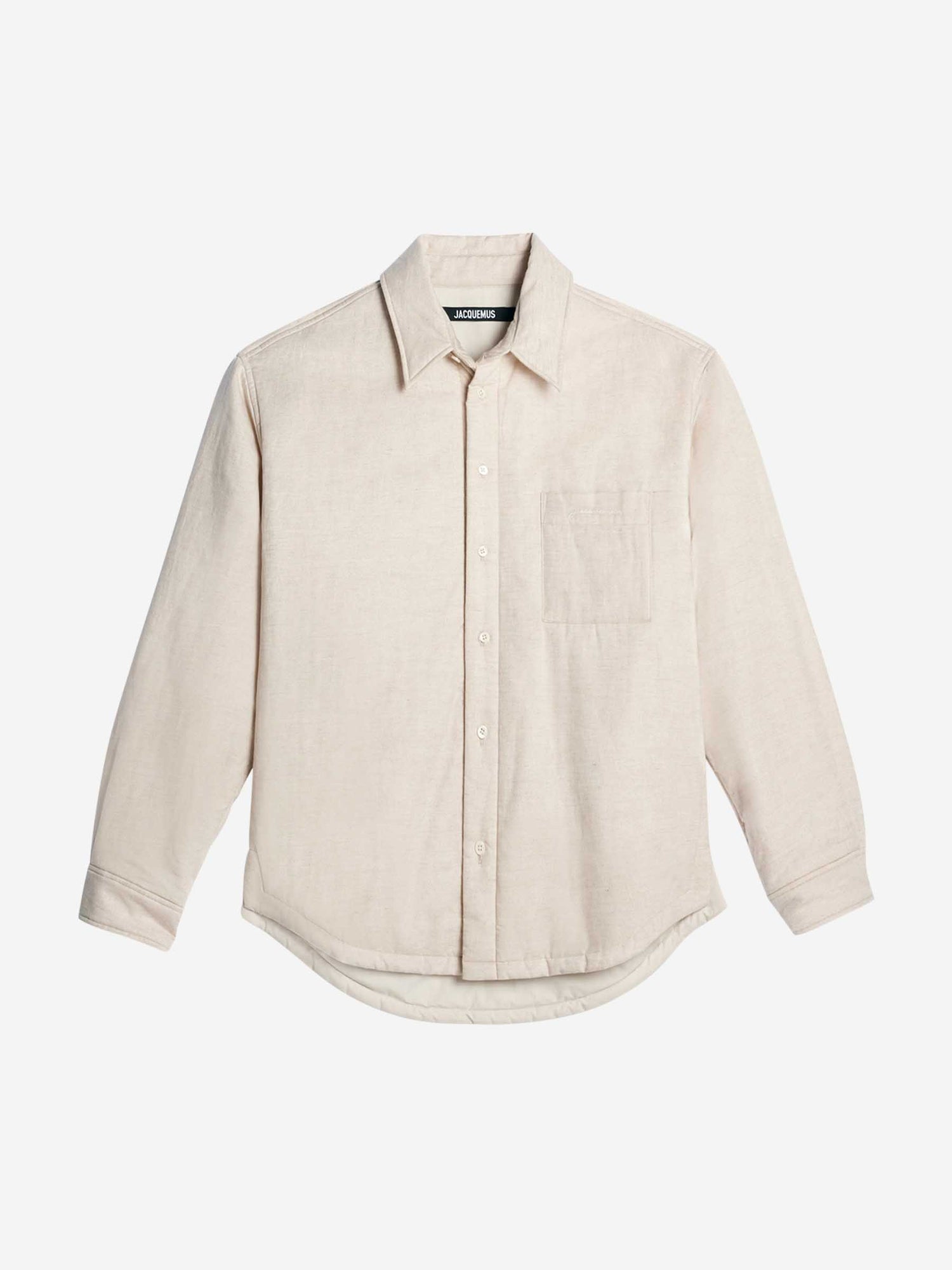 Outlet online Jacquemus Hombre Sobrecamisa Boulanger Algodón color Beige sku 512-002453 01 - Foto 1