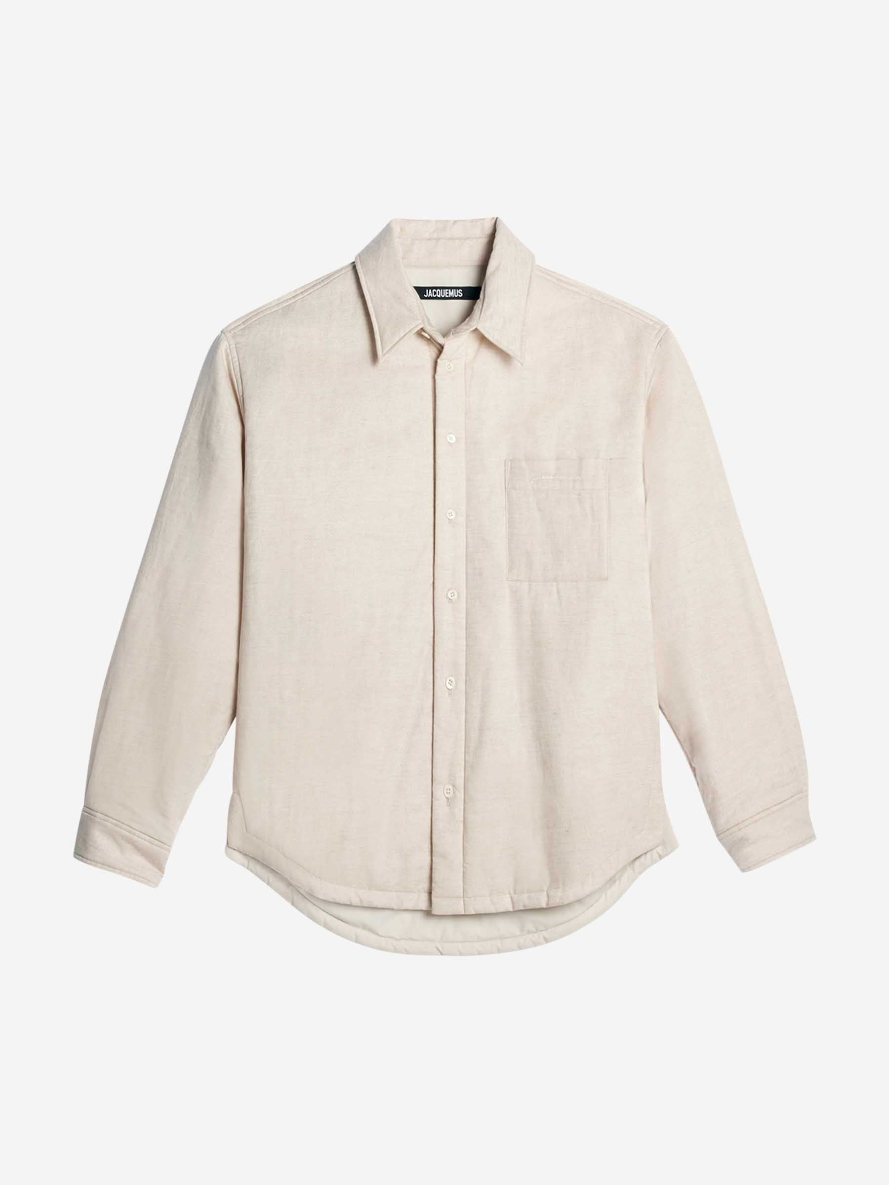 Outlet online Jacquemus Hombre Sobrecamisa Boulanger Algodón color Beige sku 512-002453 01 - Foto 1