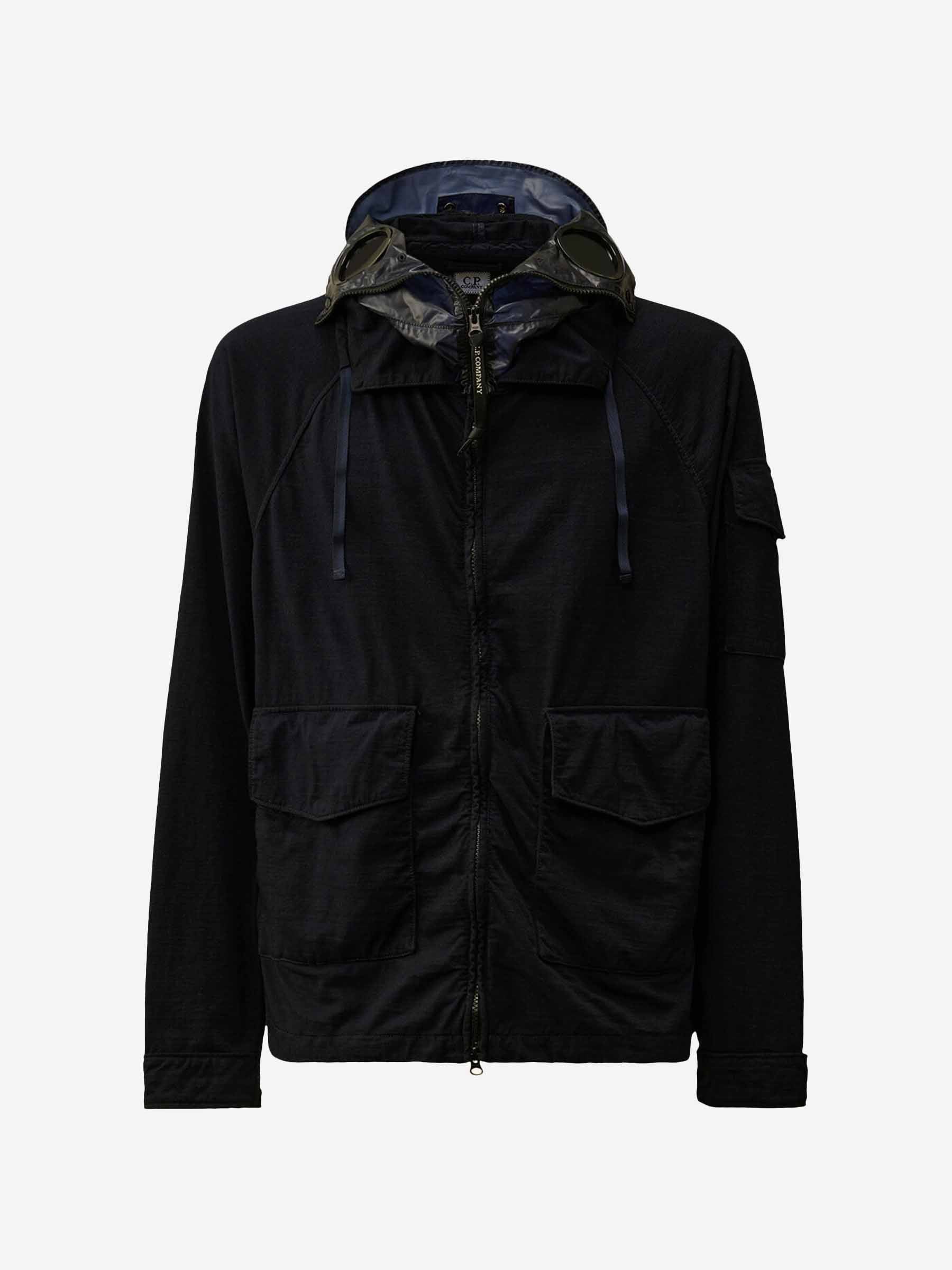 Outlet online C.P. Company Hombre Chaqueta Explorer Jersey color Negro sku 512-002529 02 - Foto 1