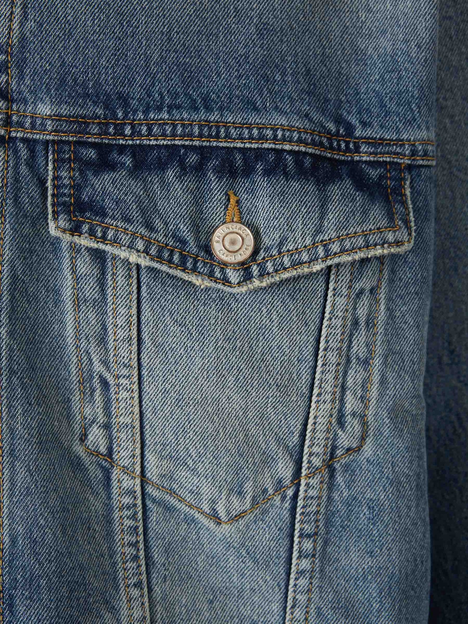 Outlet online Balenciaga Hombre Cazadora Denim Algodón color Azul sku 512-002542 01 - Foto 4