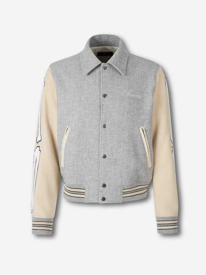 Outlet online Amiri Hombre Chaqueta Bomber Skel color Gris Piedra sku 512-002616 01 - Foto 1