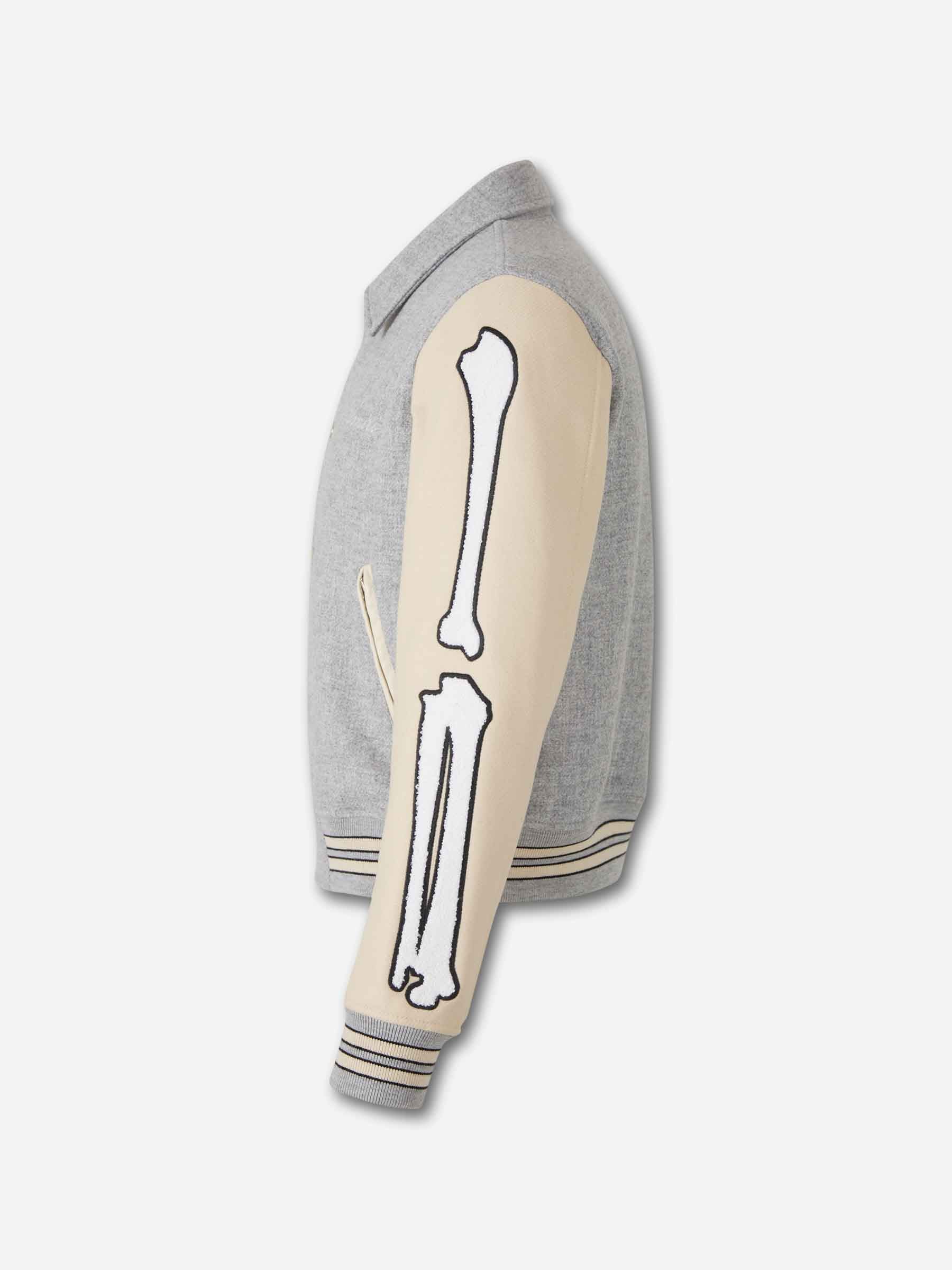 Outlet online Amiri Hombre Chaqueta Bomber Skel color Gris Piedra sku 512-002616 01 - Foto 2