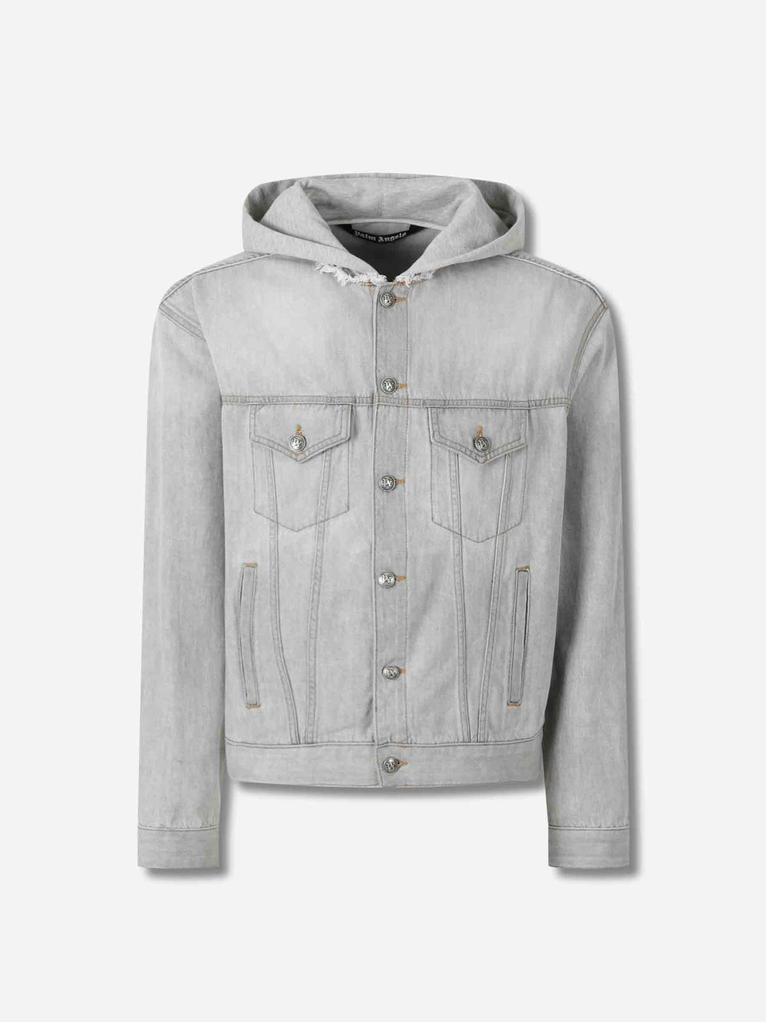 Outlet online Palm Angels Hombre Chaqueta Denim Capucha color Gris sku 512-002632 01 - Foto 1