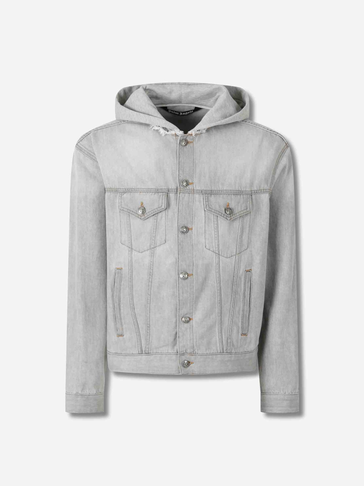 Outlet online Palm Angels Hombre Chaqueta Denim Capucha color Gris sku 512-002632 01 - Foto 1