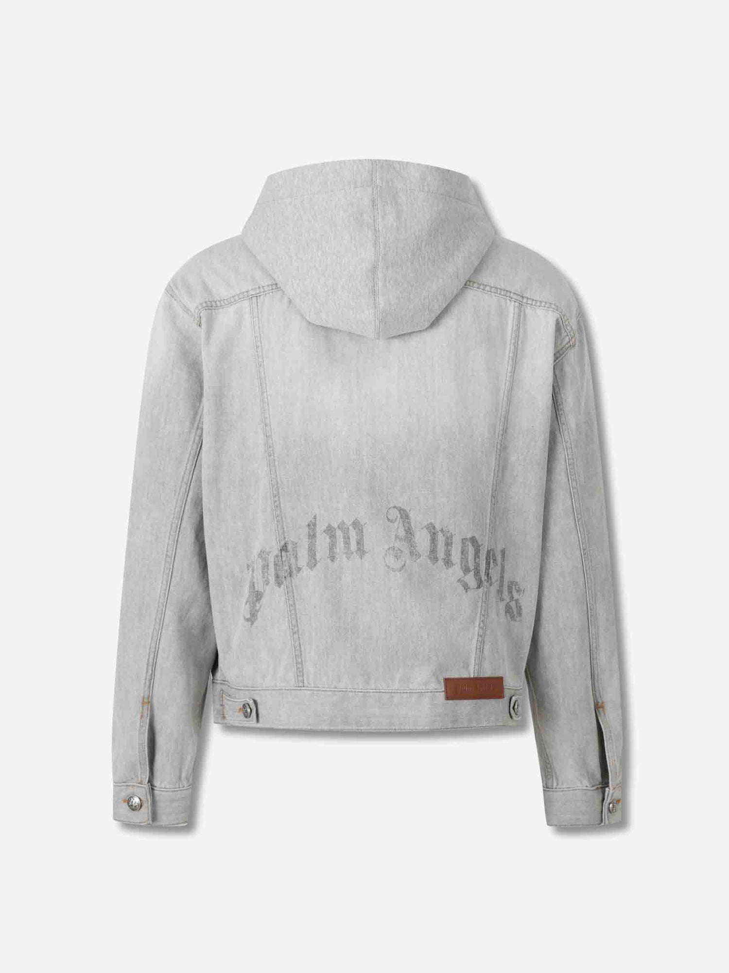Outlet online Palm Angels Hombre Chaqueta Denim Capucha color Gris sku 512-002632 01 - Foto 2