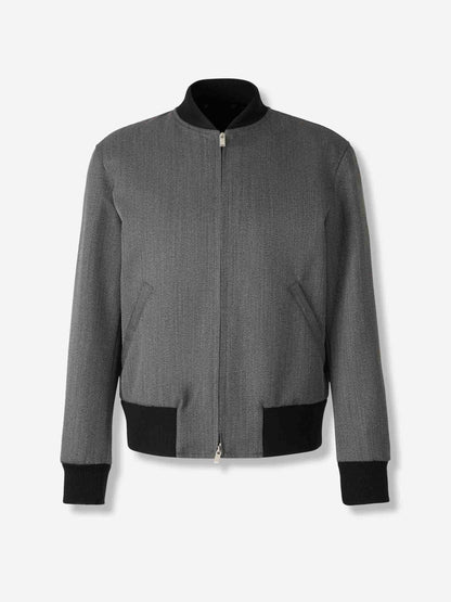 Outlet online Lardini Hombre Chaqueta Bomber Lana color Gris sku 512-002659 01 - Foto 1