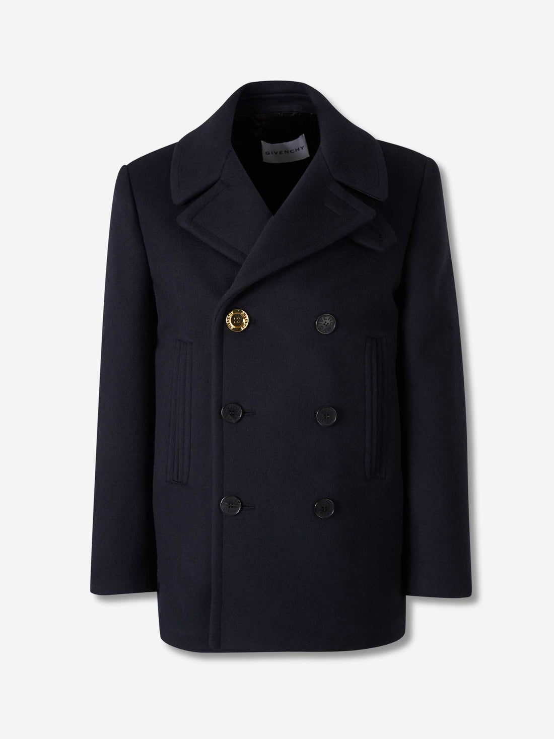 Outlet online Givenchy Hombre Abrigo Caban Lana color Negro sku 512-002663 01 - Foto 1