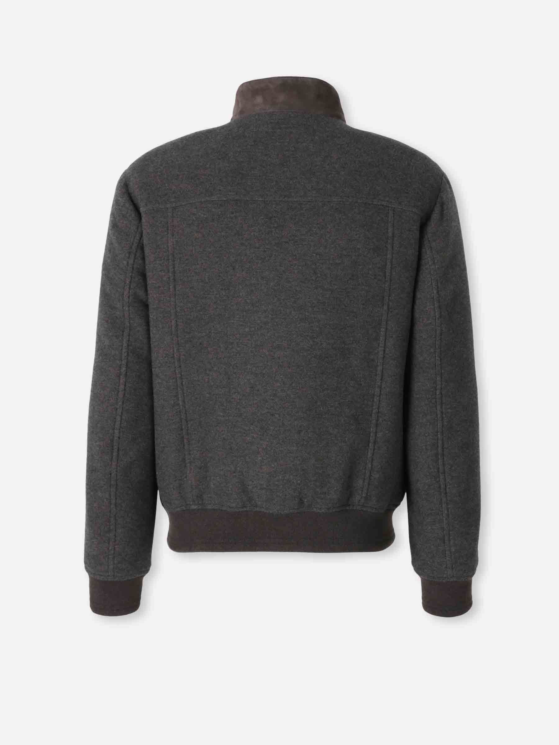 Outlet online Canali Hombre Chaqueta Piel Cremallera color Marrón Oscuro sku 512-002726 01 - Foto 2