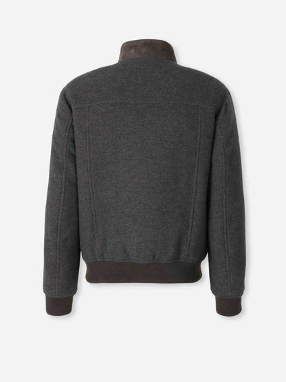 Outlet online Canali Hombre Chaqueta Piel Cremallera color Marrón Oscuro sku 512-002726 01 - Foto 2