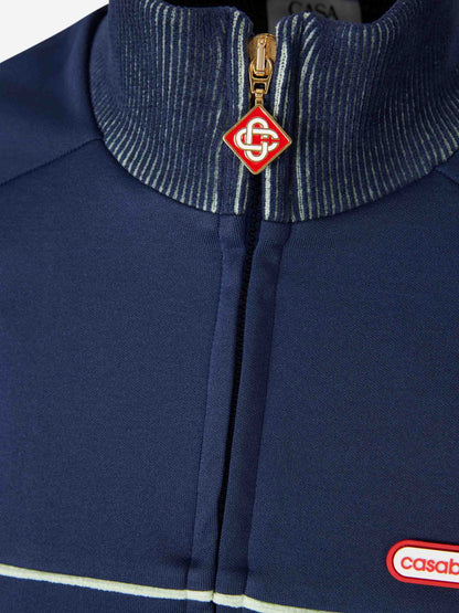 Outlet online Casablanca Hombre Sudadera Cremallera Logo color Azul Noche sku 512-002734 01 - Foto 3