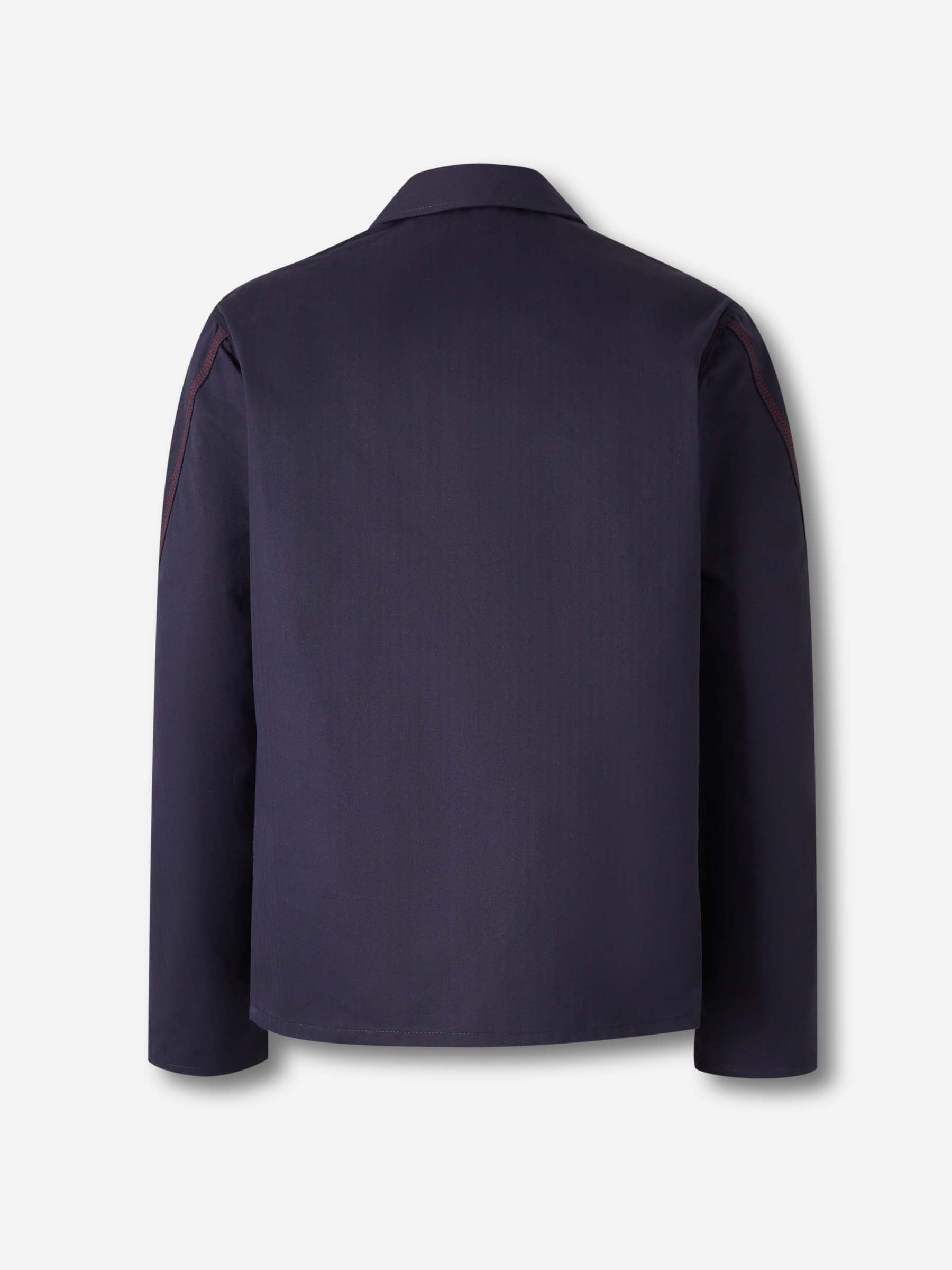 Outlet online Givenchy Hombre Sobrecamisa Logo Algodón color Azul Noche sku 512-002756 02 - Foto 2