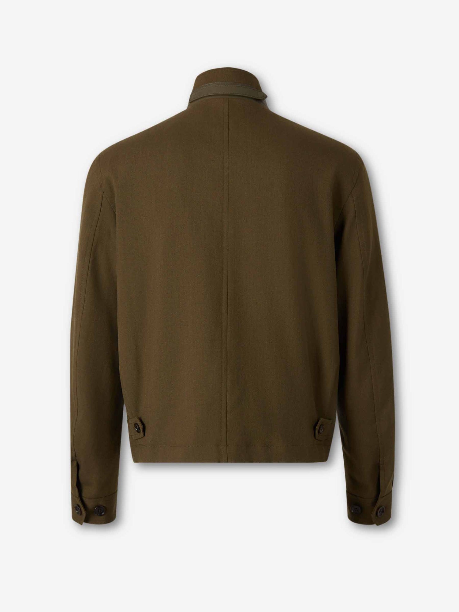 Outlet online Tom Ford Hombre Chaqueta Harrington Cashmere color Verde Militar sku 512-002767 01 - Foto 2