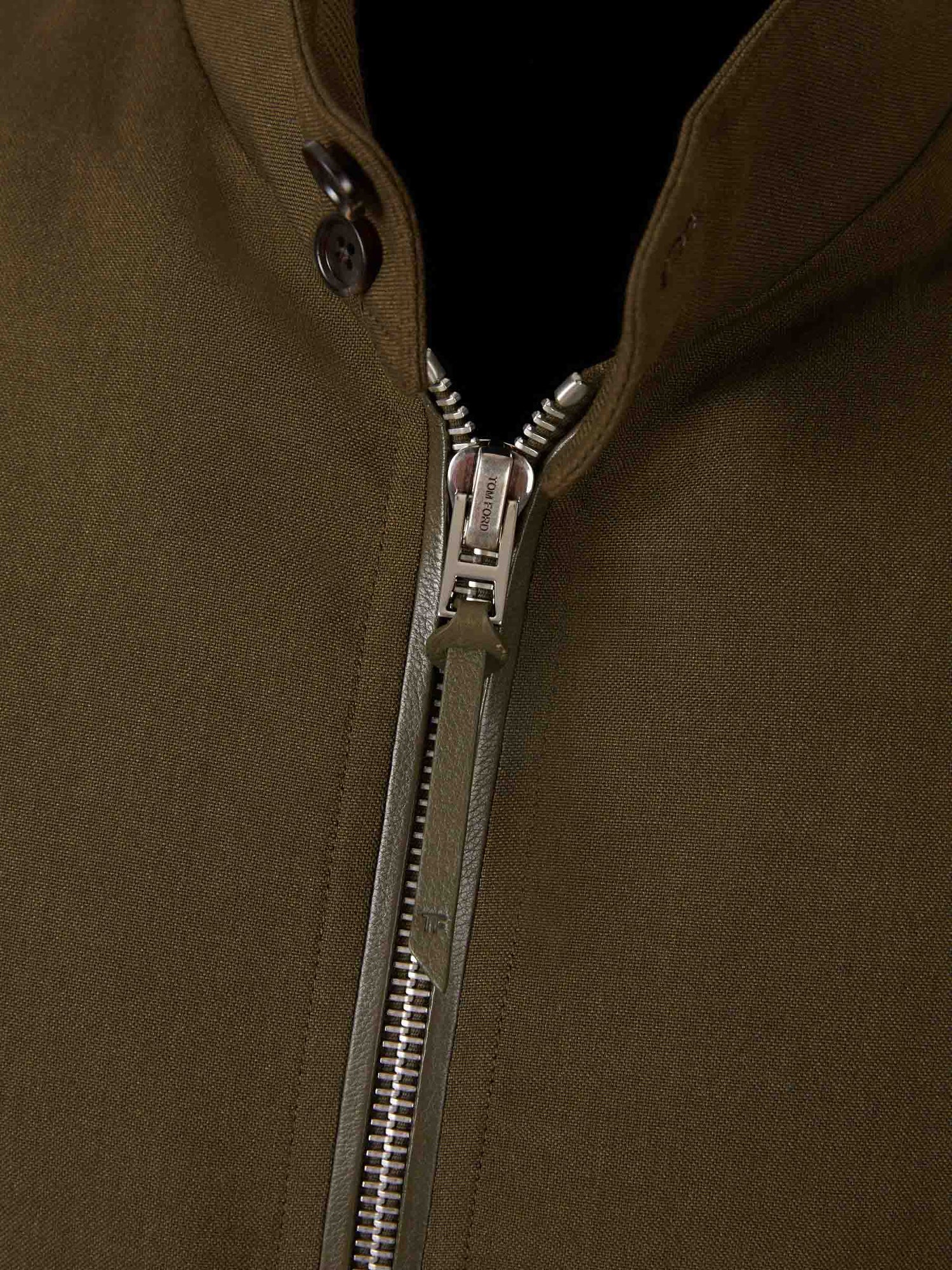 Outlet online Tom Ford Hombre Chaqueta Harrington Cashmere color Verde Militar sku 512-002767 01 - Foto 3