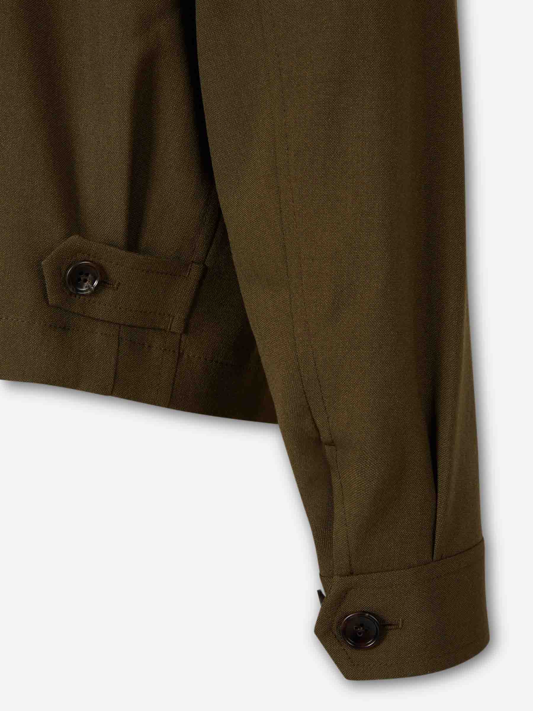 Outlet online Tom Ford Hombre Chaqueta Harrington Cashmere color Verde Militar sku 512-002767 01 - Foto 5