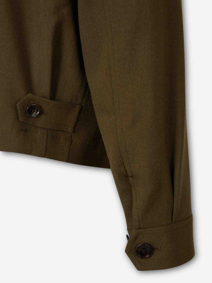 Outlet online Tom Ford Hombre Chaqueta Harrington Cashmere color Verde Militar sku 512-002767 01 - Foto 5