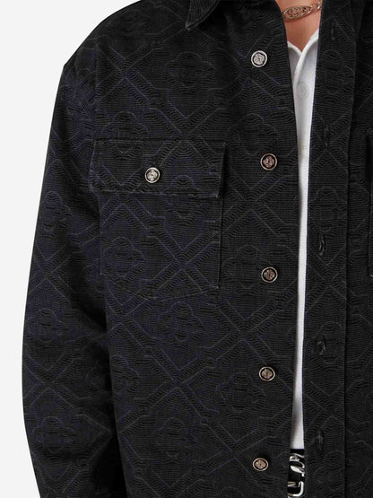 Casablanca Hombre Barcelona Sobrecamisa Denim Monograma color Negro sku 512-002817 01 - Foto 4