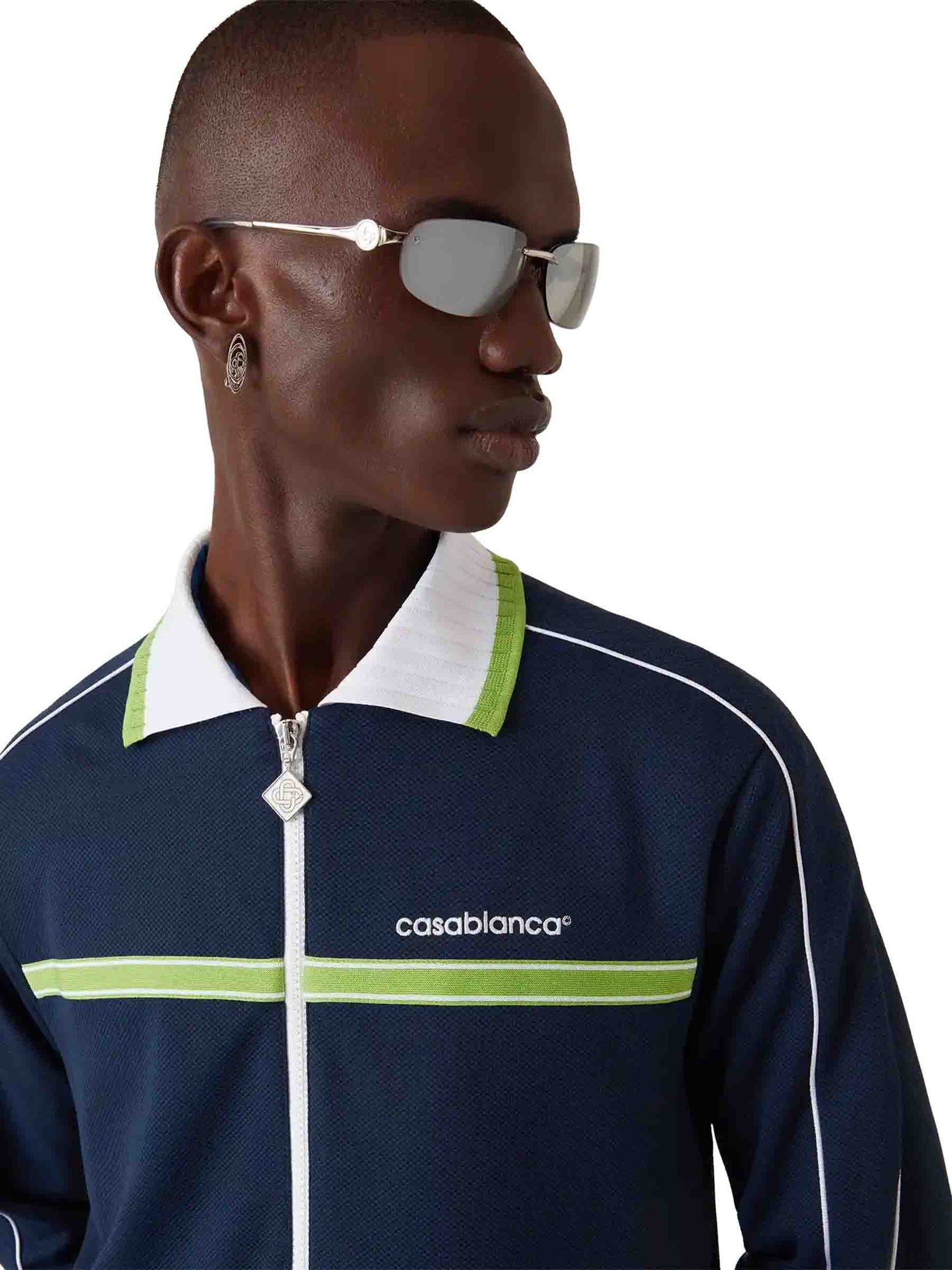 Outlet online Casablanca Hombre Chaqueta Deportiva Piqué color Azul Marino sku 512-002818 01 - Foto 4