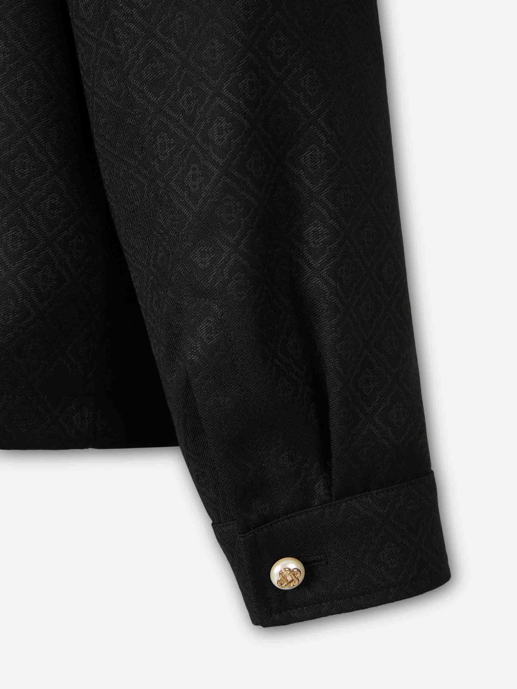 Casablanca Hombre Barcelona Sobrecamisa Mongram color Negro sku 512-002820 01 - Foto 5