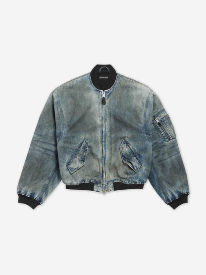 Outlet online Balenciaga Hombre Chaqueta Bomber Denim color Azul Denim sku 512-002829 01 - Foto 1