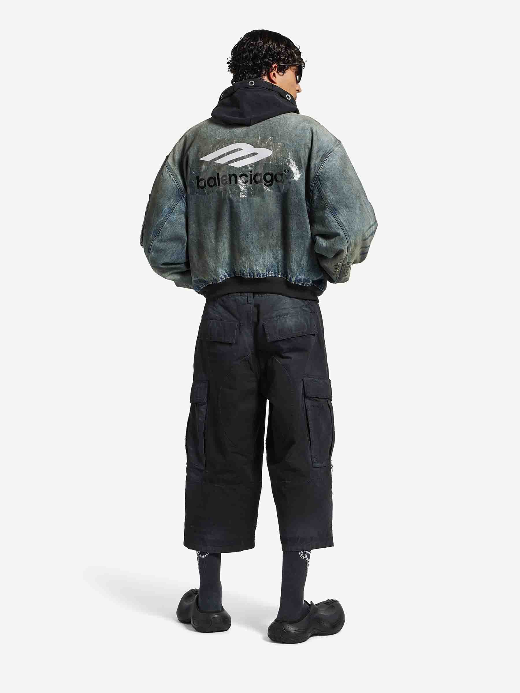 Outlet online Balenciaga Hombre Chaqueta Bomber Denim color Azul Denim sku 512-002829 01 - Foto 3