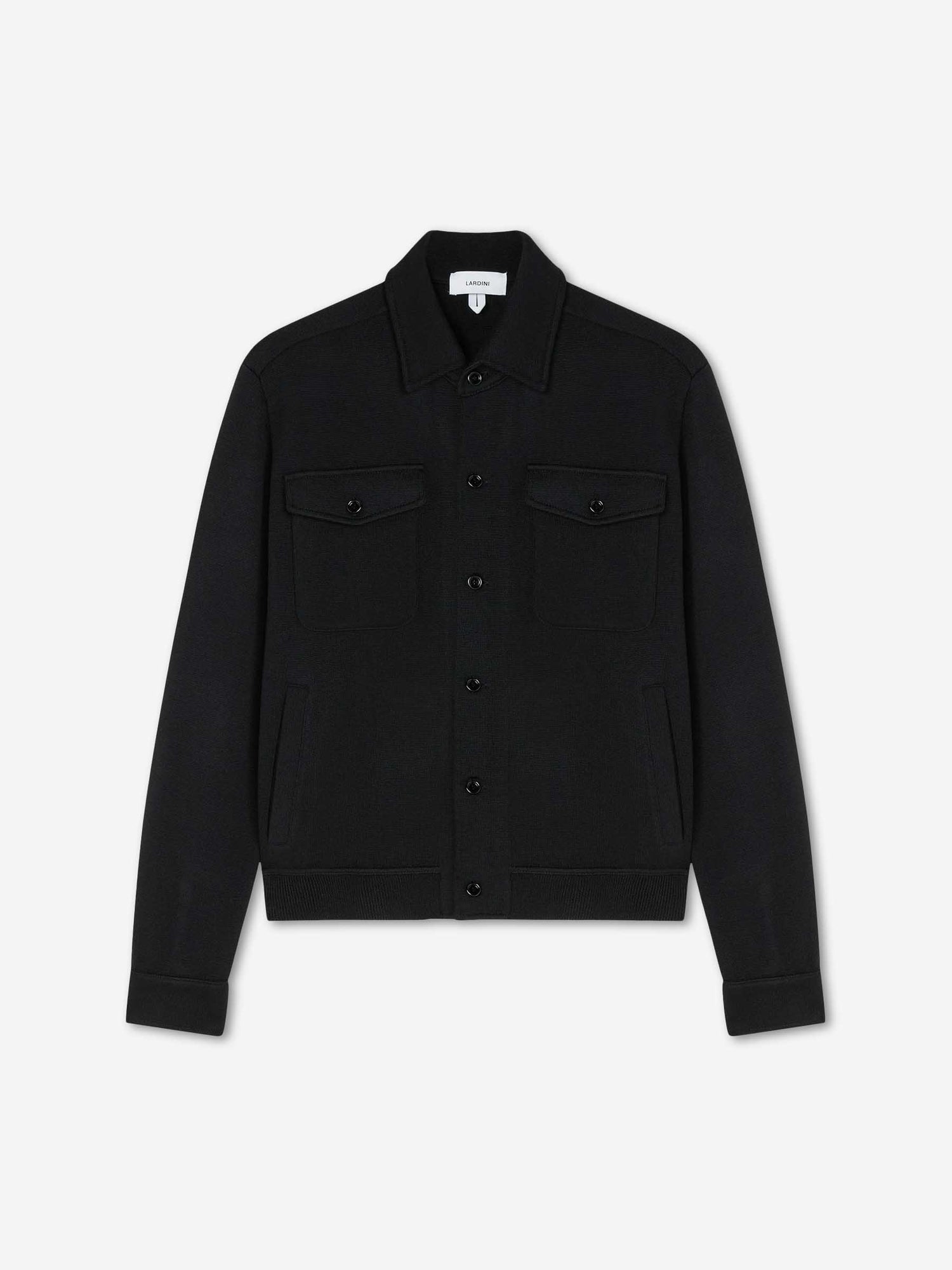 Lardini Hombre Barcelona Cárdigan Punto Lana color Negro sku 512-002866 01 - Foto 1