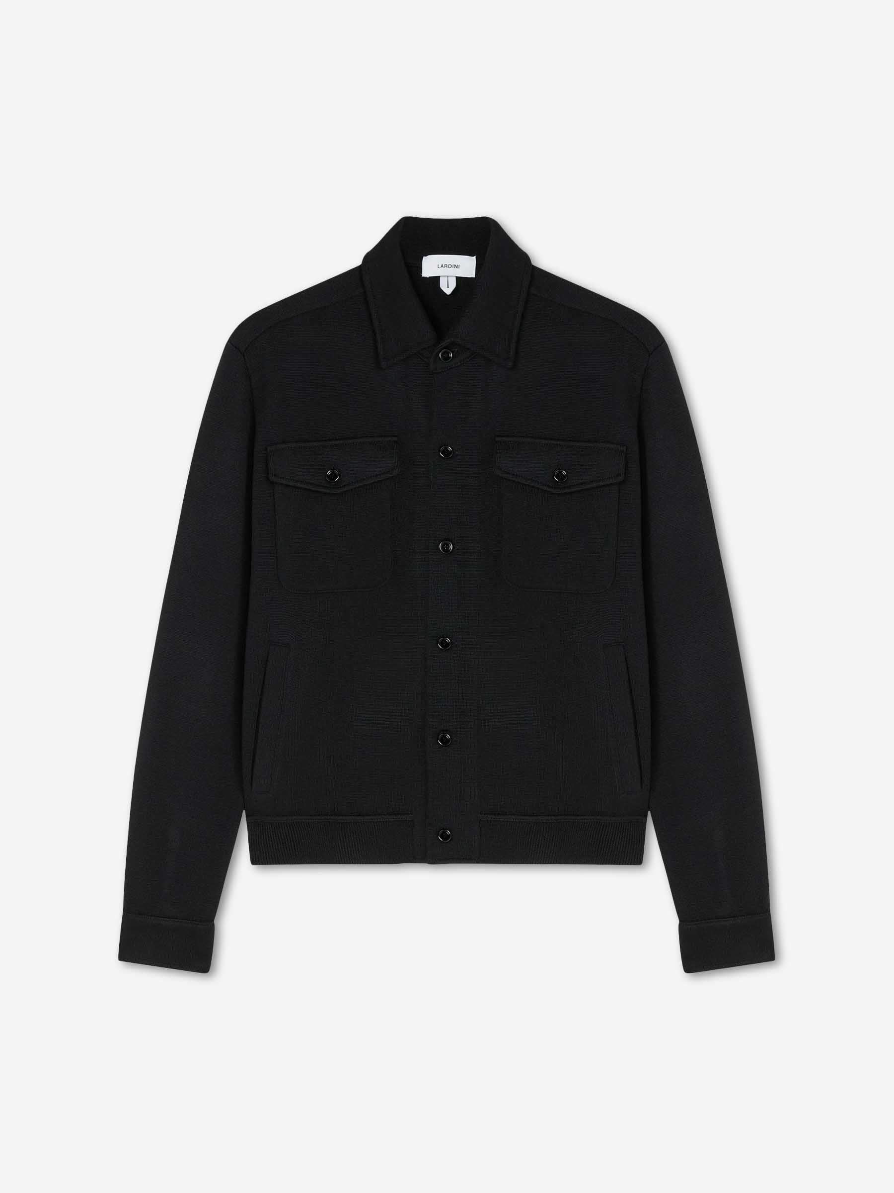 Lardini Hombre Barcelona Cárdigan Punto Lana color Negro sku 512-002866 01 - Foto 1