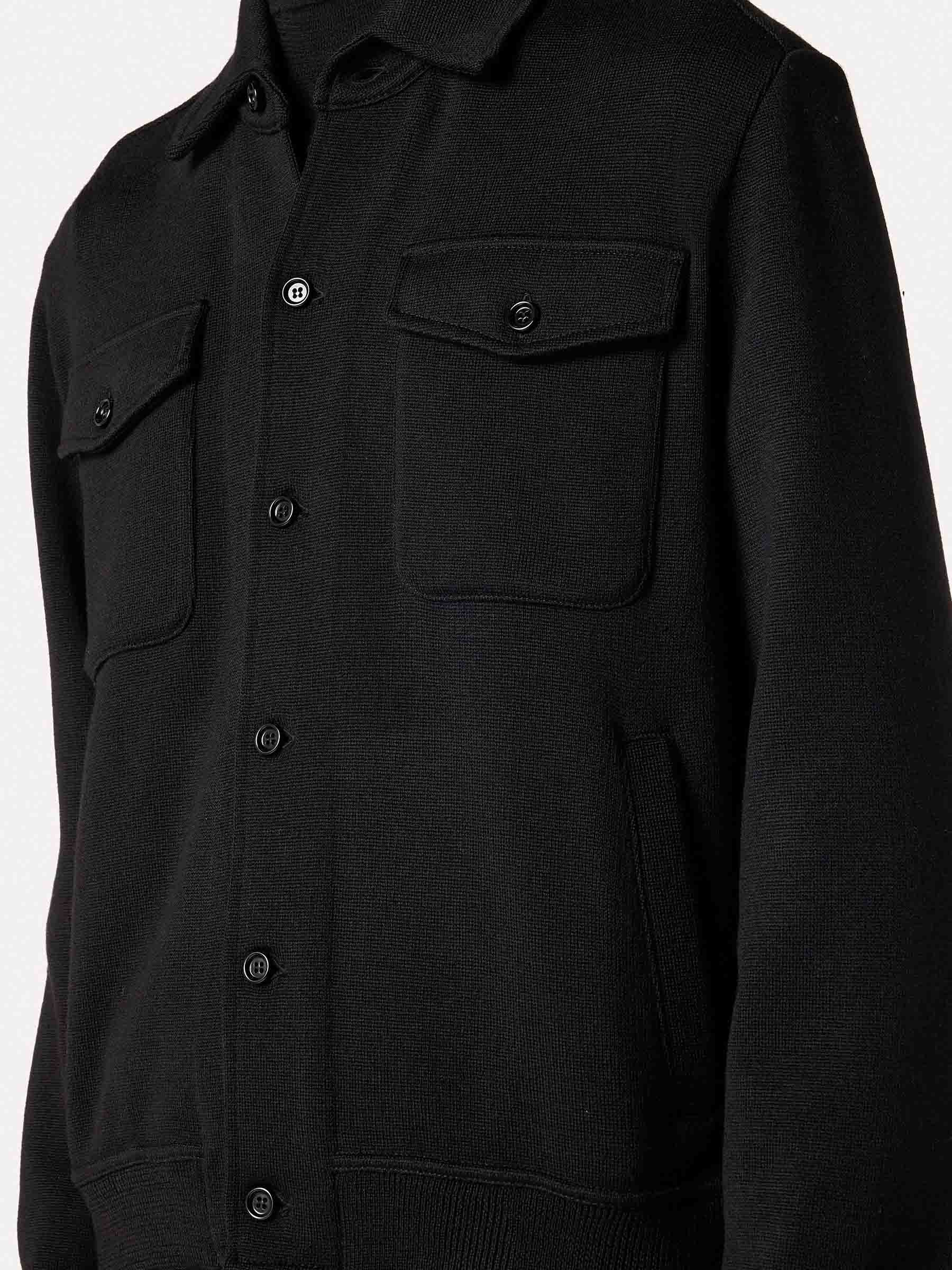 Lardini Hombre Barcelona Cárdigan Punto Lana color Negro sku 512-002866 01 - Foto 4