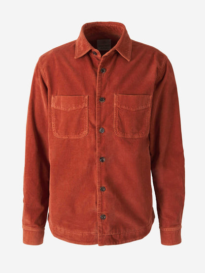 Outlet online Richard J. Brown  Sobrecamisa Micro Pana color Terracota sku 513-000005 01 - Foto 1