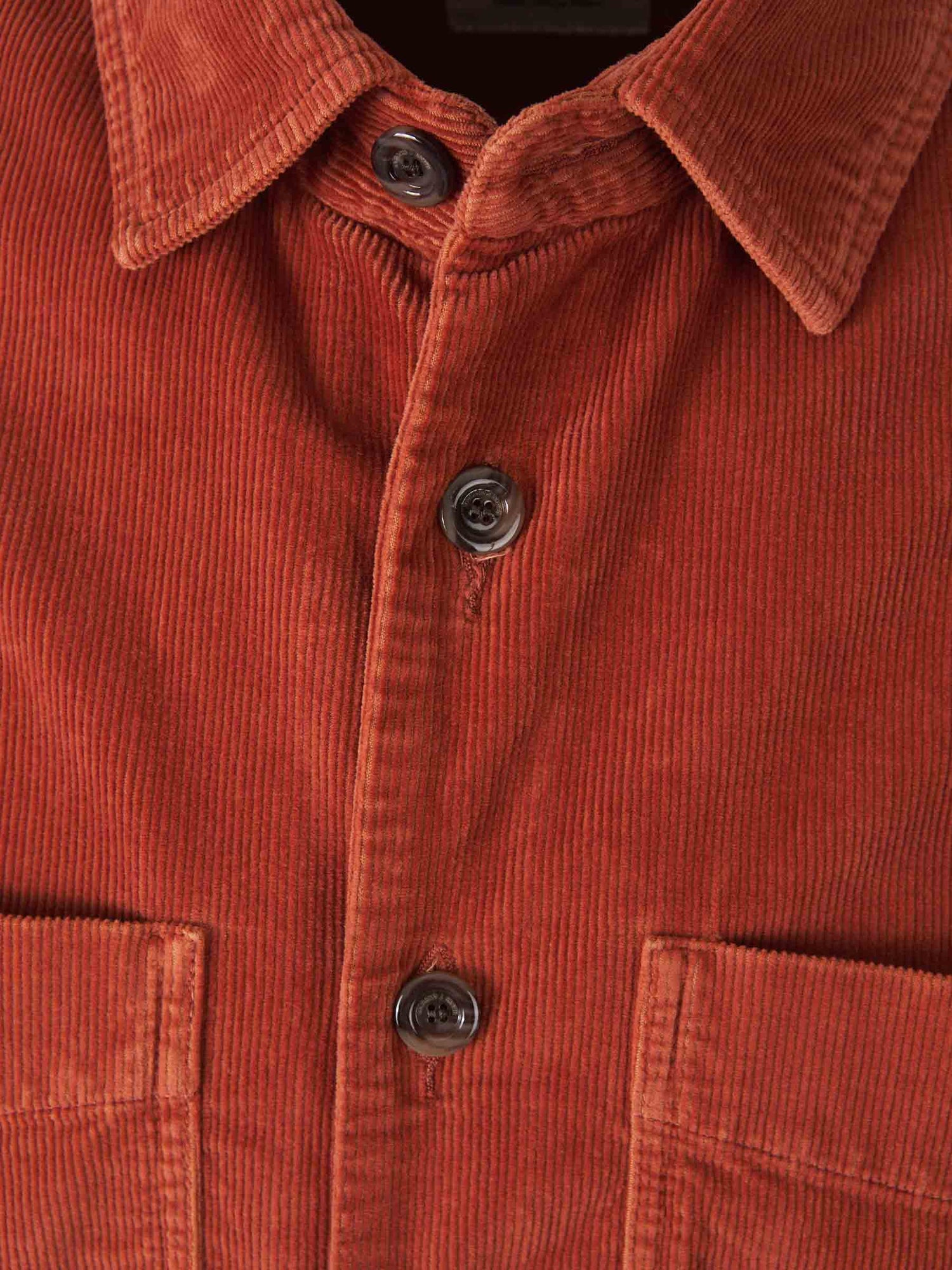 Outlet online Richard J. Brown  Sobrecamisa Micro Pana color Terracota sku 513-000005 01 - Foto 3