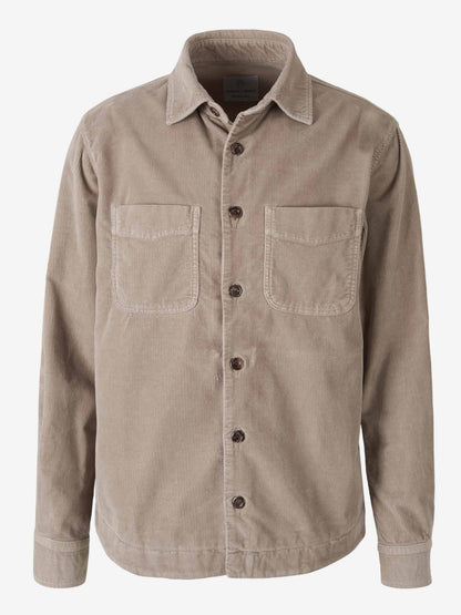 Outlet online Richard J. Brown  Sobrecamisa Micro Pana color Camel sku 513-000005 02 - Foto 1