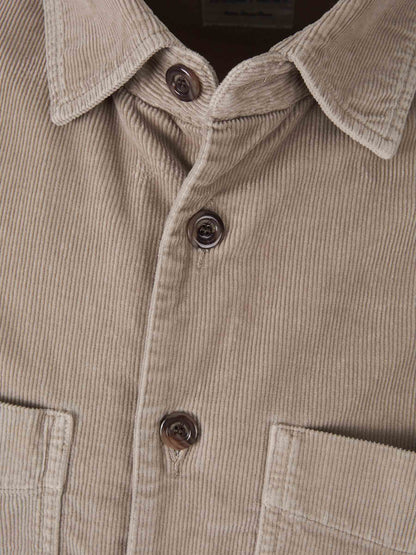 Outlet online Richard J. Brown  Sobrecamisa Micro Pana color Camel sku 513-000005 02 - Foto 3