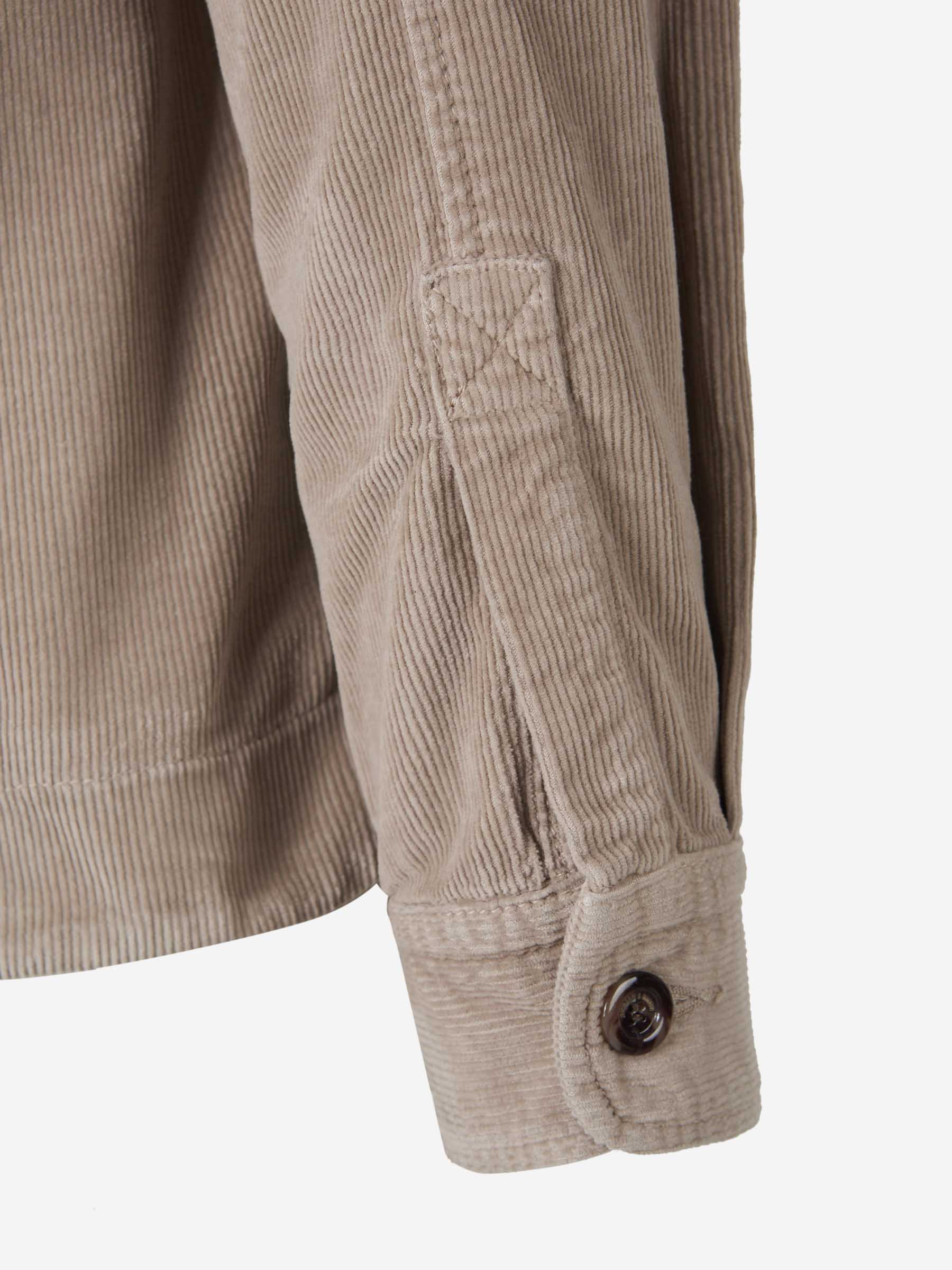 Outlet online Richard J. Brown  Sobrecamisa Micro Pana color Camel sku 513-000005 02 - Foto 5