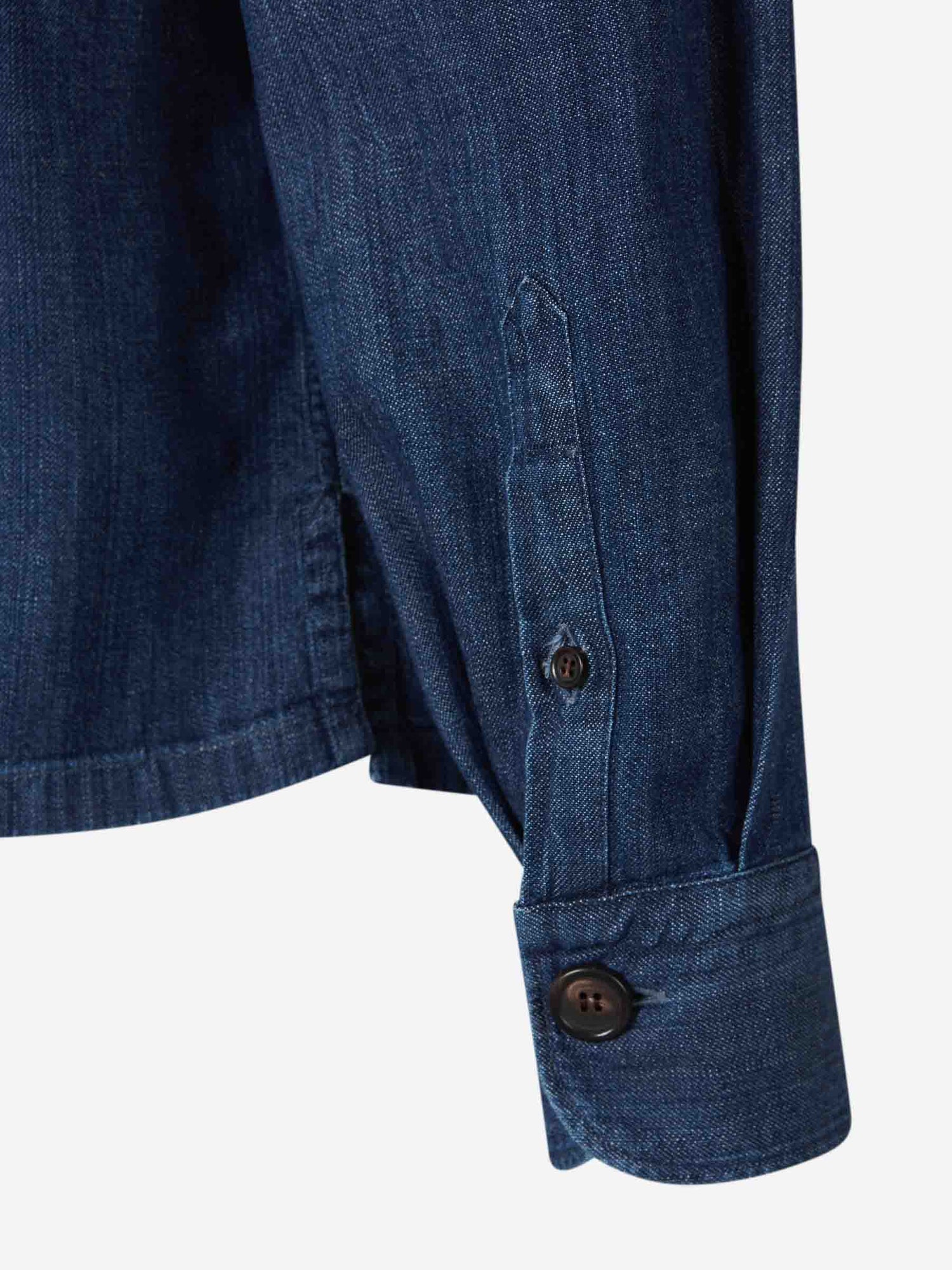Outlet online Vincenzo di Ruggiero  Sobrecamisa Denim Bolsillos color Azul Denim Oscuro sku 513-000013 01 - Foto 4