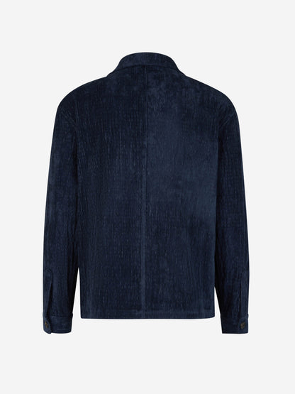 Outlet online Lardini  Sobrecamisa Pana Botones color Azul Noche sku 513-000015 01 - Foto 2