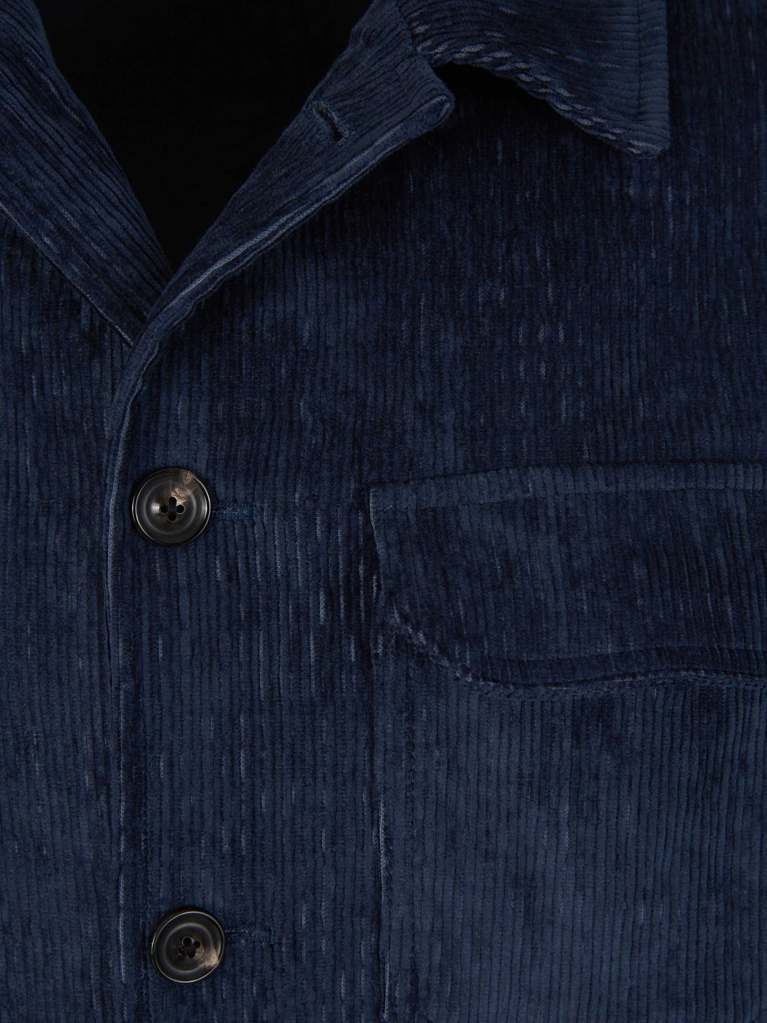 Outlet online Lardini  Sobrecamisa Pana Botones color Azul Noche sku 513-000015 01 - Foto 3