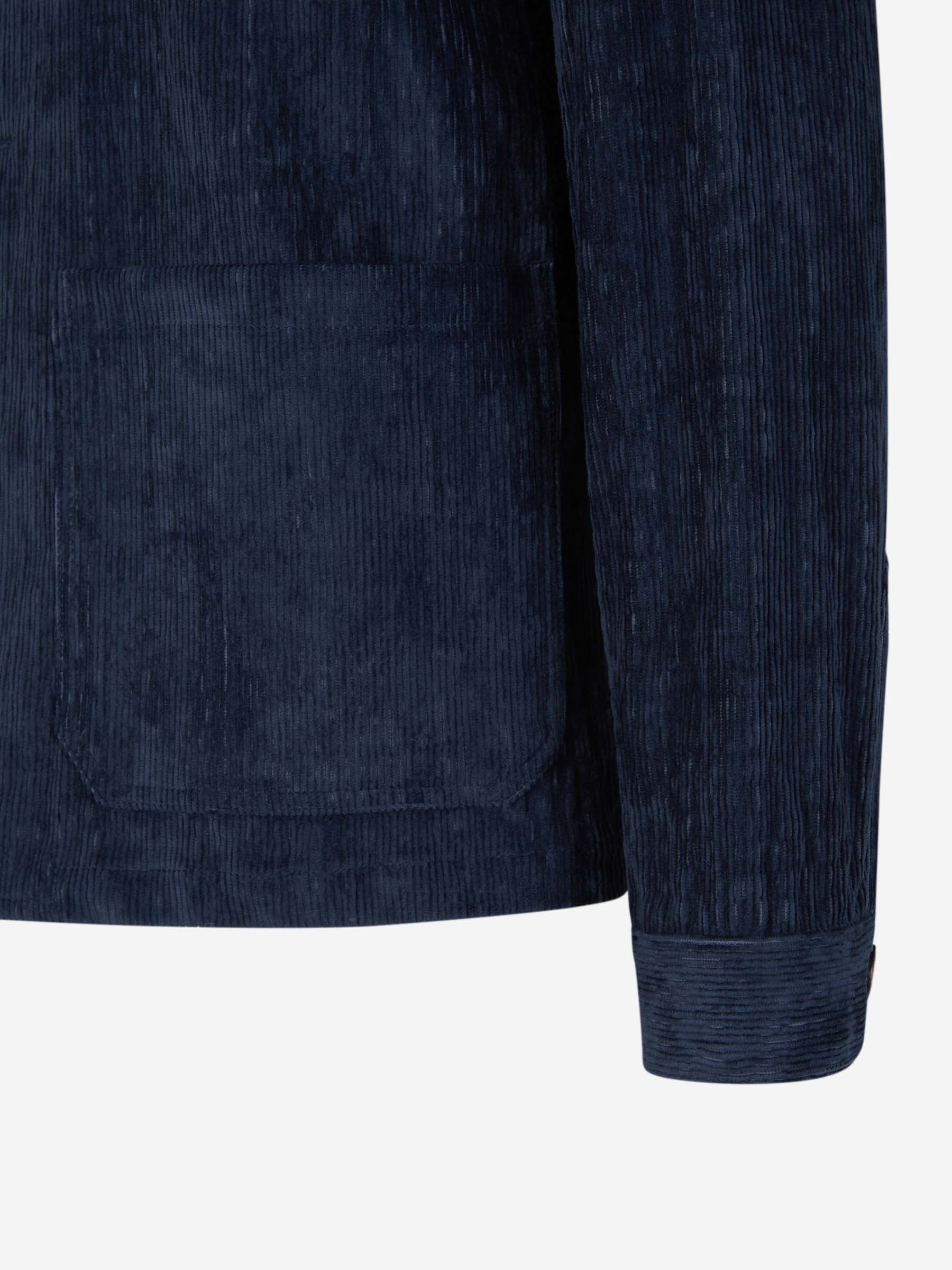Outlet online Lardini  Sobrecamisa Pana Botones color Azul Noche sku 513-000015 01 - Foto 5