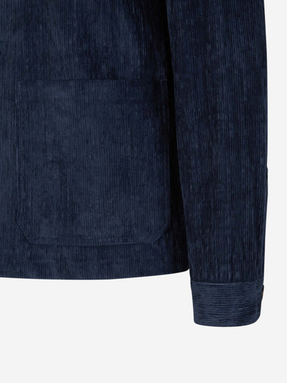 Outlet online Lardini  Sobrecamisa Pana Botones color Azul Noche sku 513-000015 01 - Foto 5