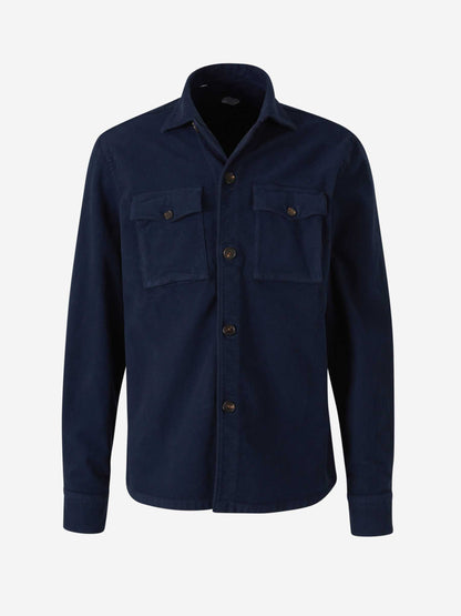 Outlet online Vincenzo di Ruggiero  Sobrecamisa Bolsillos Algodón color Azul Marino sku 513-000018 01 - Foto 1