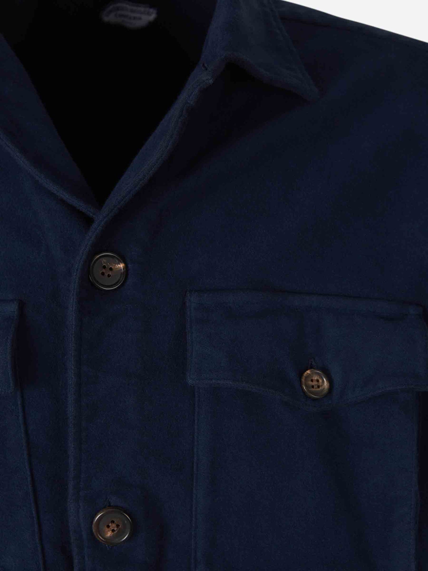 Outlet online Vincenzo di Ruggiero  Sobrecamisa Bolsillos Algodón color Azul Marino sku 513-000018 01 - Foto 3