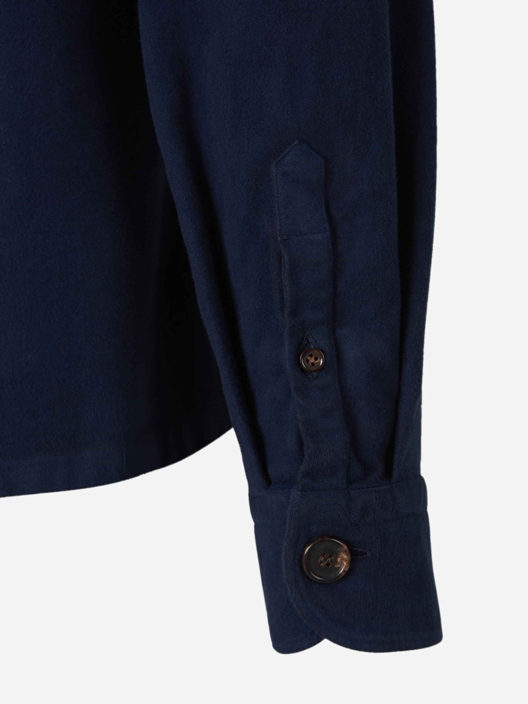 Outlet online Vincenzo di Ruggiero  Sobrecamisa Bolsillos Algodón color Azul Marino sku 513-000018 01 - Foto 4