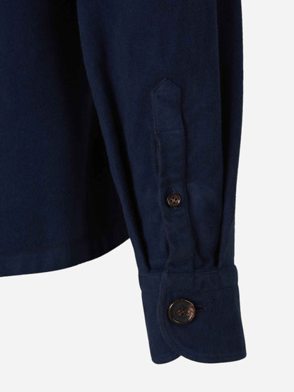 Outlet online Vincenzo di Ruggiero  Sobrecamisa Bolsillos Algodón color Azul Marino sku 513-000018 01 - Foto 4