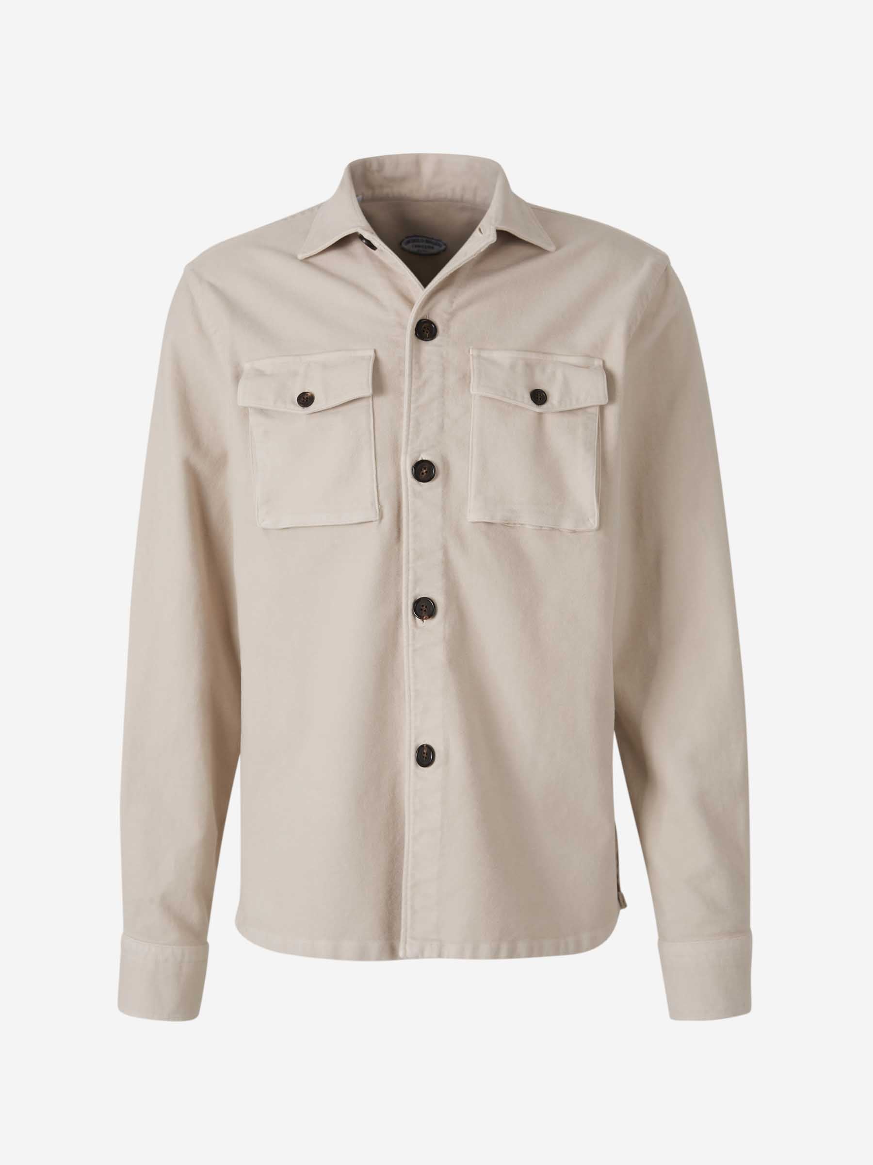 Outlet online Vincenzo di Ruggiero  Sobrecamisa Bolsillos Algodón color Beige sku 513-000018 02 - Foto 1