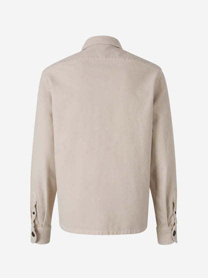 Outlet online Vincenzo di Ruggiero  Sobrecamisa Bolsillos Algodón color Beige sku 513-000018 02 - Foto 2