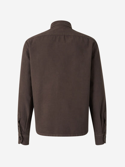 Outlet online Vincenzo di Ruggiero  Sobrecamisa Bolsillos Algodón color Marron sku 513-000018 03 - Foto 2