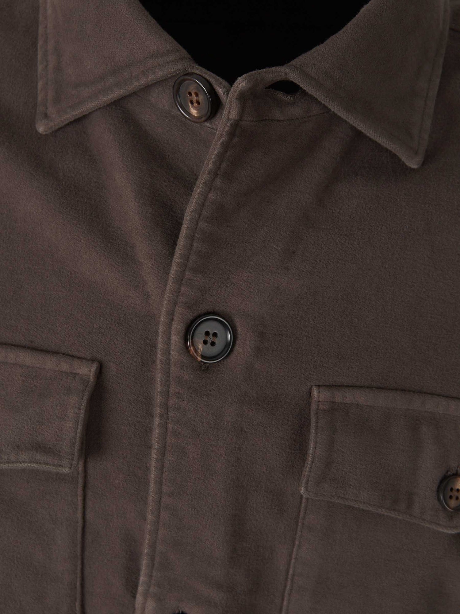 Outlet online Vincenzo di Ruggiero  Sobrecamisa Bolsillos Algodón color Marron sku 513-000018 03 - Foto 3