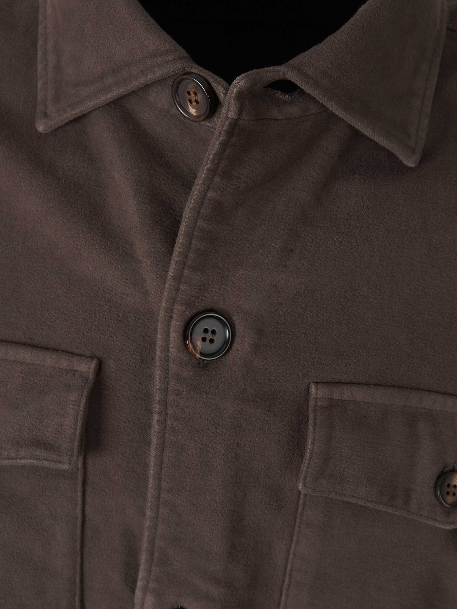Outlet online Vincenzo di Ruggiero  Sobrecamisa Bolsillos Algodón color Marron sku 513-000018 03 - Foto 3