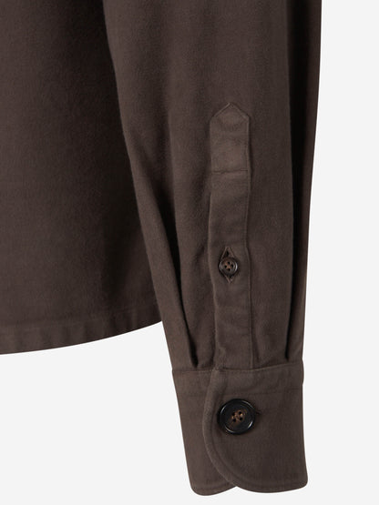 Outlet online Vincenzo di Ruggiero  Sobrecamisa Bolsillos Algodón color Marron sku 513-000018 03 - Foto 4
