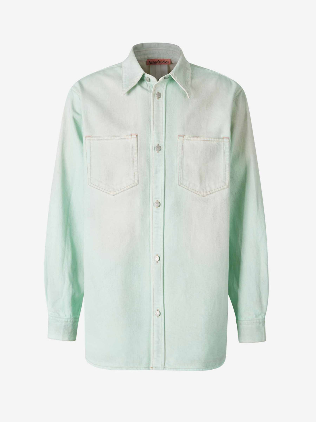 Outlet online Acne Studios Hombre Sobrecamisa Karty Denim color Verde Menta sku 513-000020 01 - Foto 1