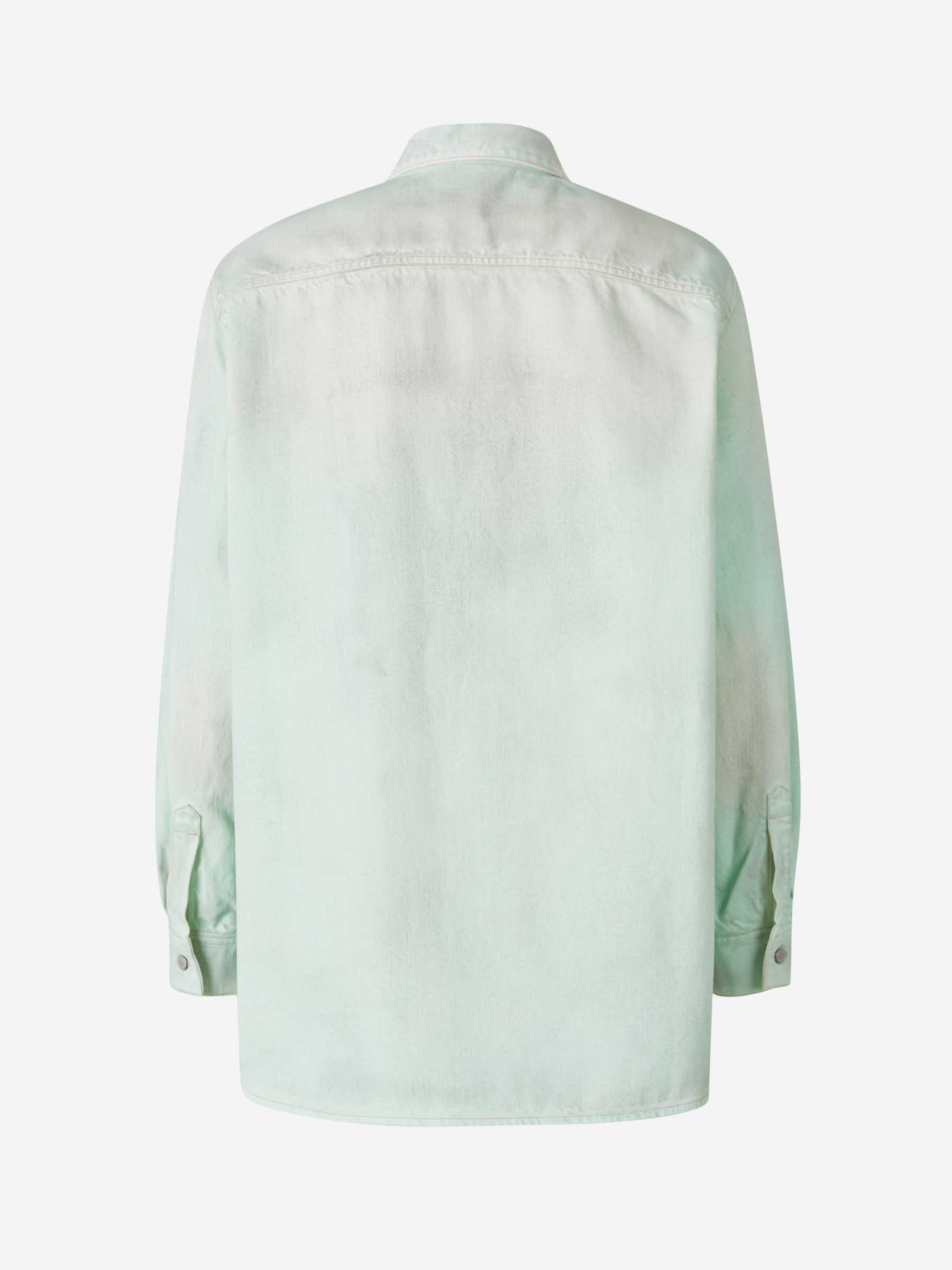 Outlet online Acne Studios Hombre Sobrecamisa Karty Denim color Verde Menta sku 513-000020 01 - Foto 2